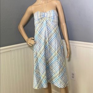Loft Plaid Halter Dress size 10